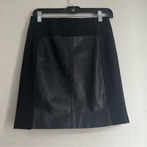 Pink Tartan Black Leather mini skirt size XSmall